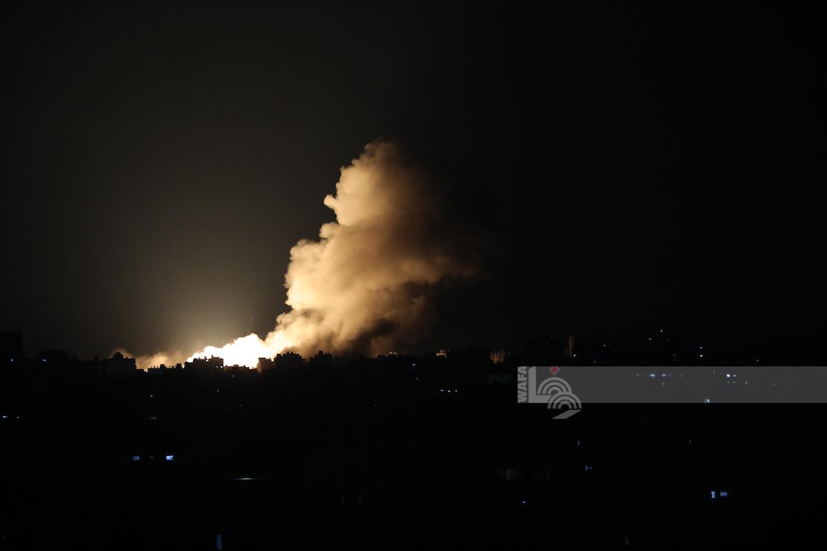 من القصف الليلي على القطاع.